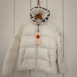 Save the Duck Lois Puffer Jacket 100% Animal Free "Change Maker" size LARGE NWT